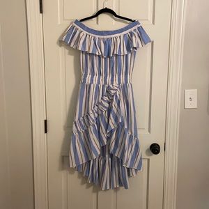 Misa Los Angeles blue striped dress NWOT